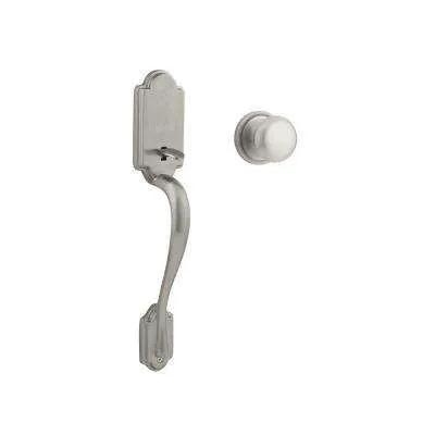 Egg and Dart Plate 2-3/4 in. Backset Timeless Bronze C Grip Keyed Entry Door Handleset with Egg and Dart Knob