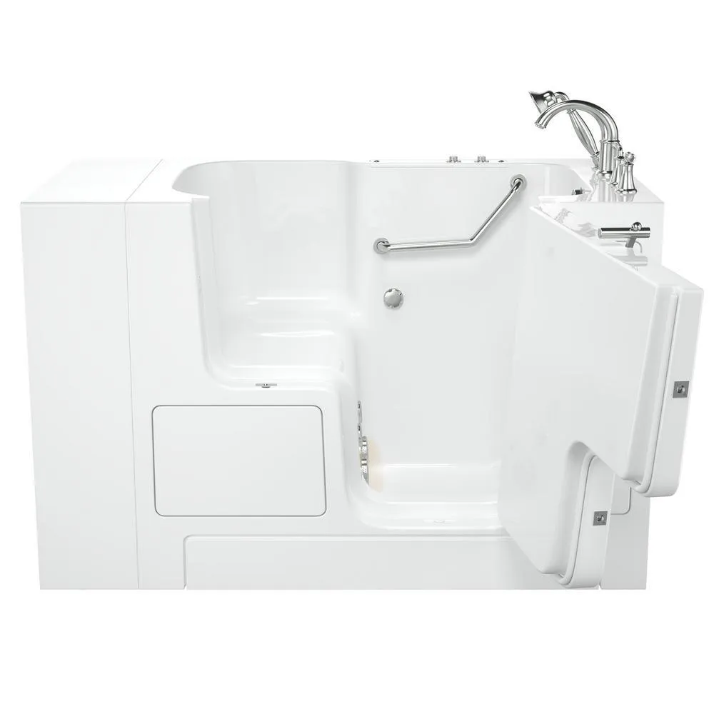 Gelcoat Value Series 52in. x 32in. Right Hand Touch Control Walk-In Whirlpool Bathtub with Outward Opening Door in White, photo 4 of 15