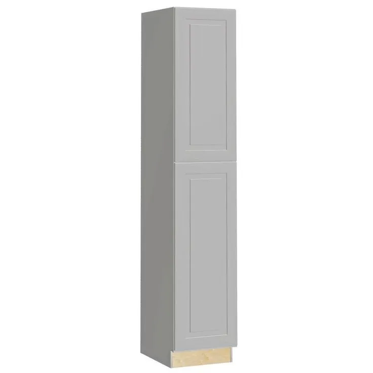 Home Decorators Collection Grayson 18 in. W x 24 in. D x 96 in. H Assembled Plywood Pantry Kitchen Cabinet in Pearl Gray with Soft Close RH, photo 5 of 6