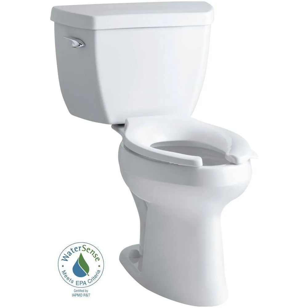 Highline Classic Comfort Height 2-piece 1.0 GPF Single Flush Elongated Toilet in White, Seat Not Included, photo 6 of 7