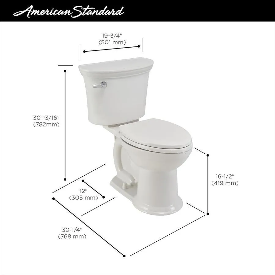 American Standard Esteem VorMax White WaterSense Elongated Chair Height 2-Piece Toilet, 12-in Rough-In (ADA Compliant), photo 3 of 14