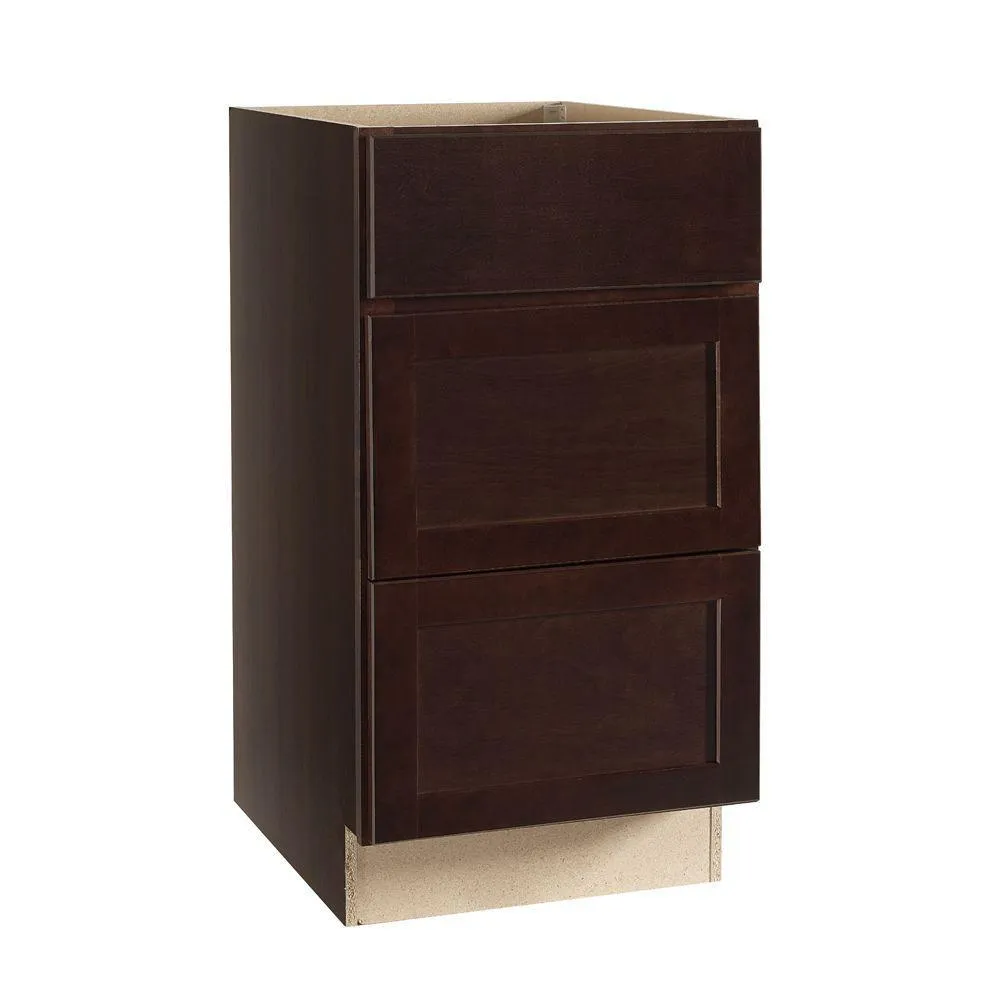 Shaker Assembled 18x34.5x24 in. Drawer Base Kitchen Cabinet with Ball-Bearing Drawer Glides in Satin White, photo 18 of 20