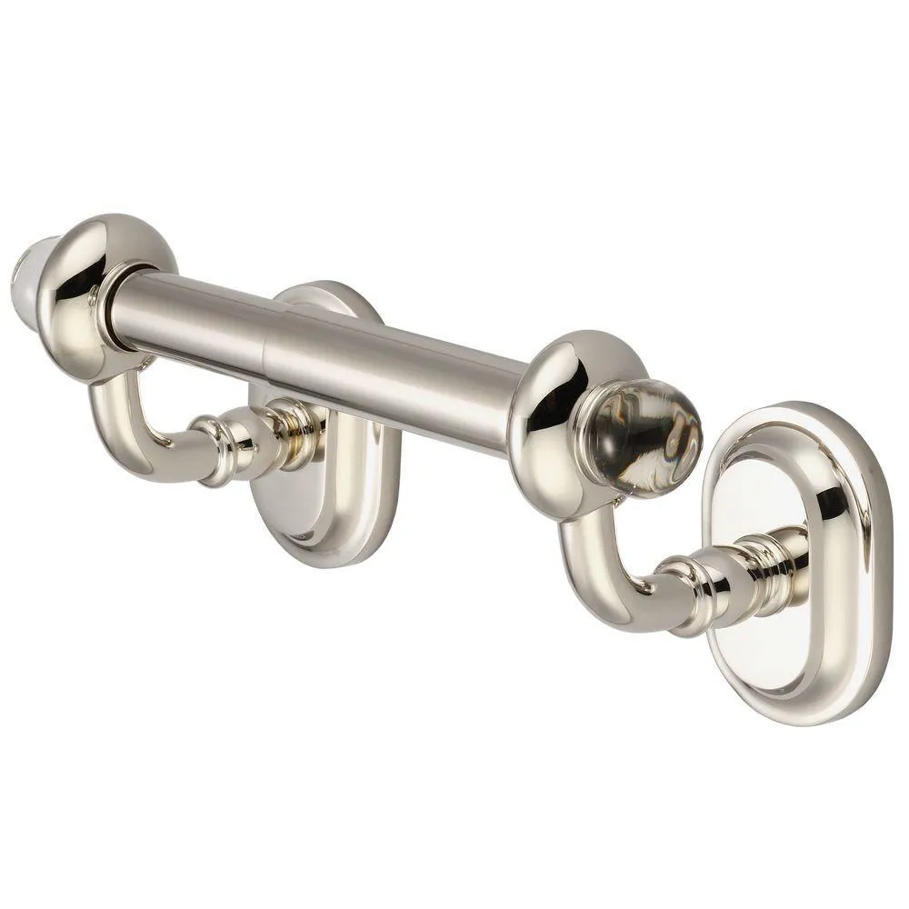 Glass Series Double Post Toilet Paper Holder in Triple Plated Chrome, photo 2 of 4