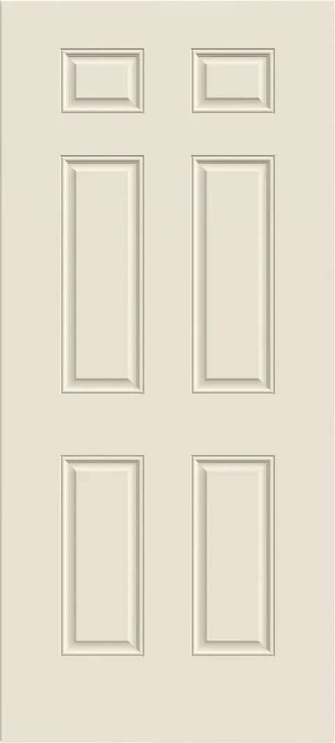 32 × 80 in 6-Panel Primed Premium Steel Front Door Slab