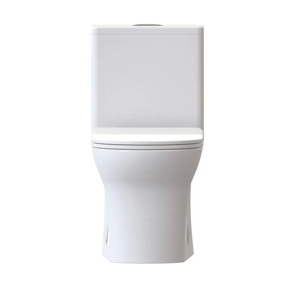 Swiss Madison Burdon 1-Piece 0.8/1.28 GPF Dual Flush Square Toilet in White, Seat Included, photo 4 of 12