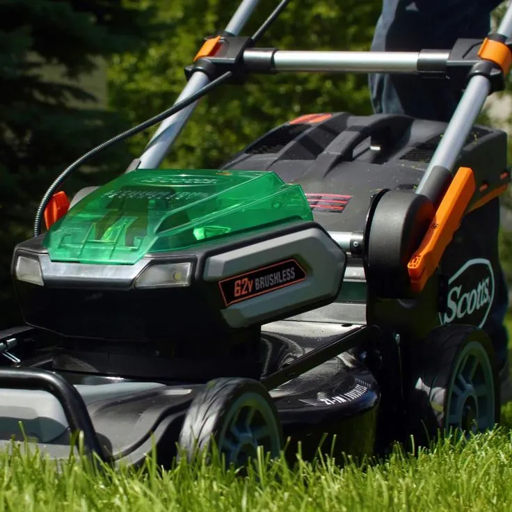 Scotts 21 in. 62-Volt Lithium-Ion Cordless Battery Walk Behind Push Mower with 5 Ah Battery and Charger Included, photo 4 of 10