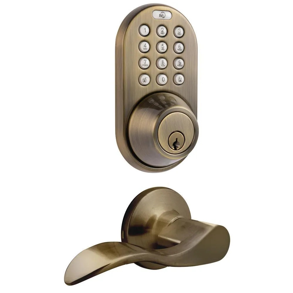 Morning Industry Oil Rubbed Bronze Keyless Entry Deadbolt and Door Handleset Lock with RF Remote Control and Electronic Digital Keypad, photo 5 of 9
