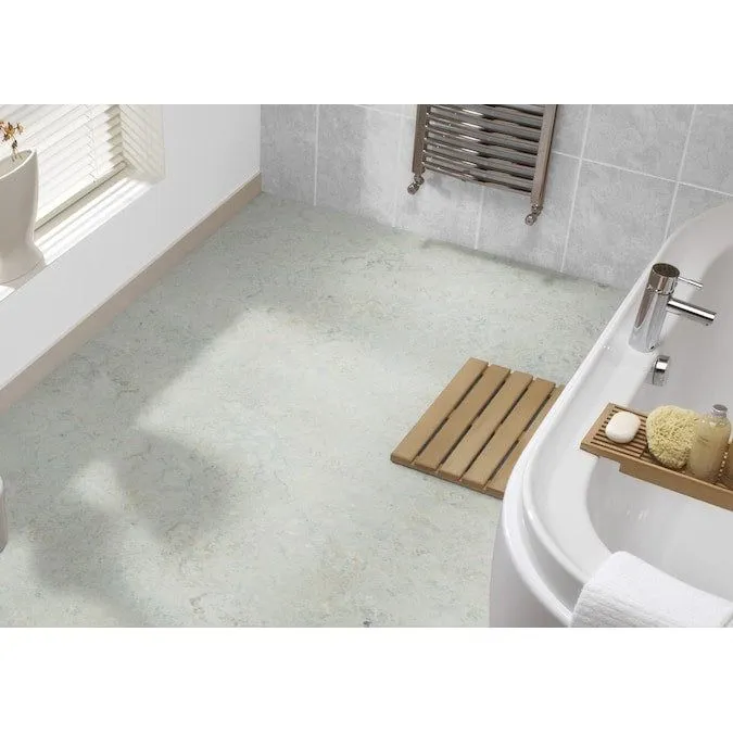Forbo Flooring Systems Marmoleum Cinch Loc Seal Seashell 10-mm T x 12-in W x 36-in L Waterproof Tile Look Laminate Flooring (20.34-sq ft / Carton), photo 4 of 6