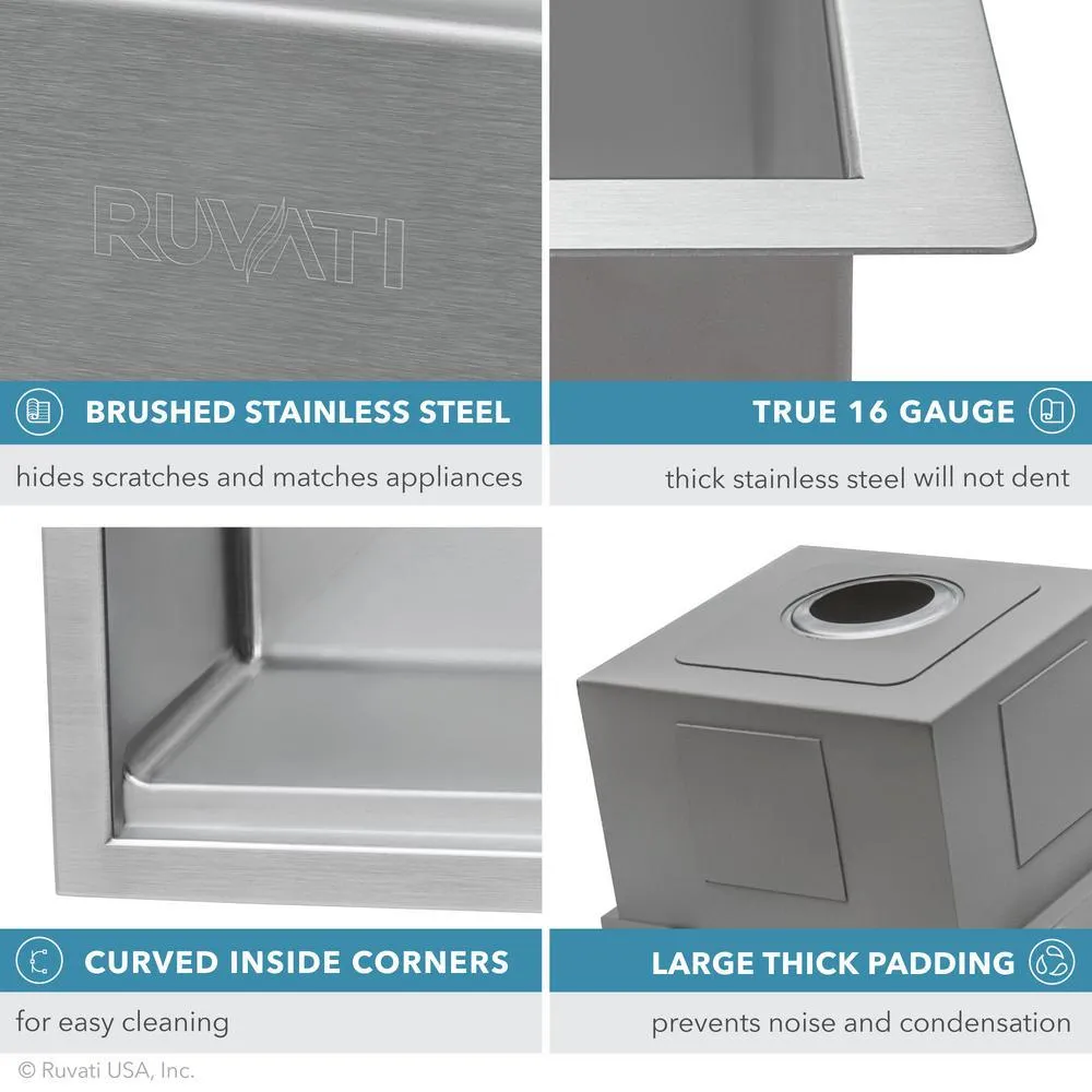 Apron-Front Stainless Steel 36 in. 16-Gauge Workstation Single Bowl Farmhouse Kitchen Sink, photo 8 of 13