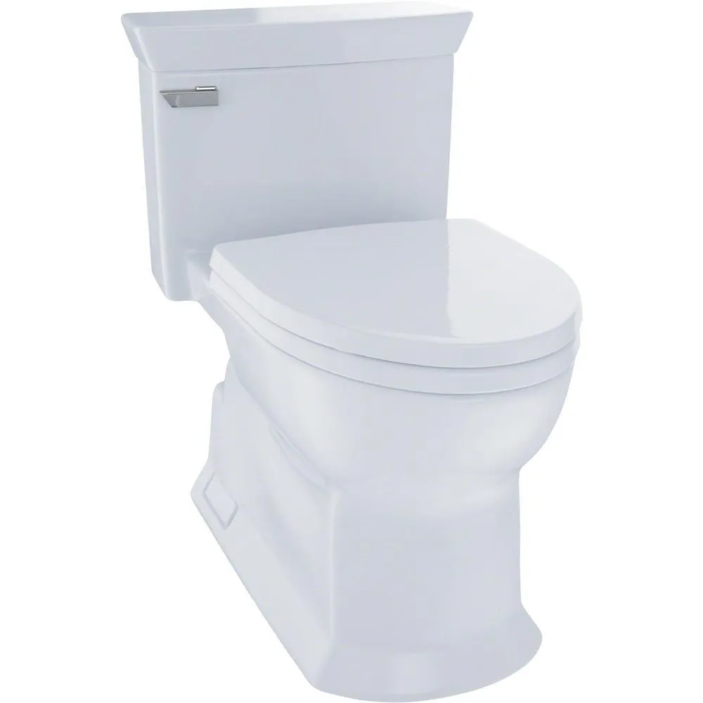 TOTO Eco Soiree 1-Piece 1.28 GPF Single Flush Elongated Skirted Toilet with CeFiONtect in Sedona Beige, photo 11 of 12
