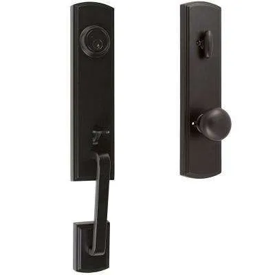 Oviedo Double Cylinder Satin Nickel Door Handleset