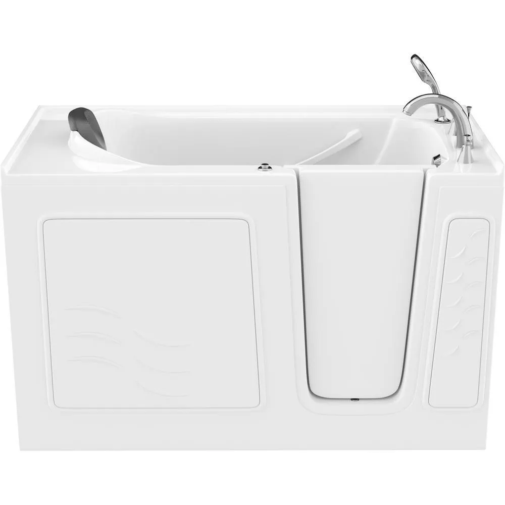 Universal Tubs Safe Premier 59 in. Right-Drain Walk-In Air Jetted Bathtub in White with Fast-Filling Faucet, photo 2 of 10