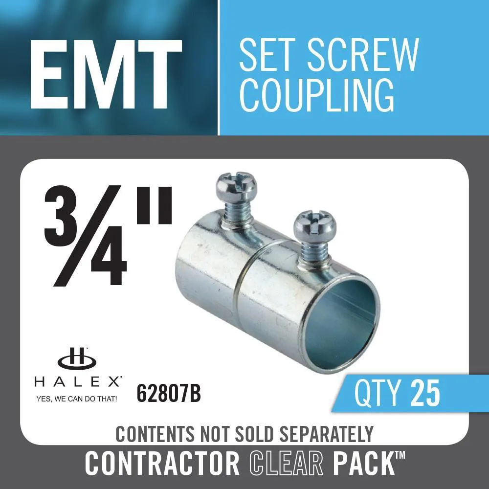 3/4 in. Electrical Metallic Tube (EMT) Set-Screw Coupling (25 Pack), photo 7 of 15