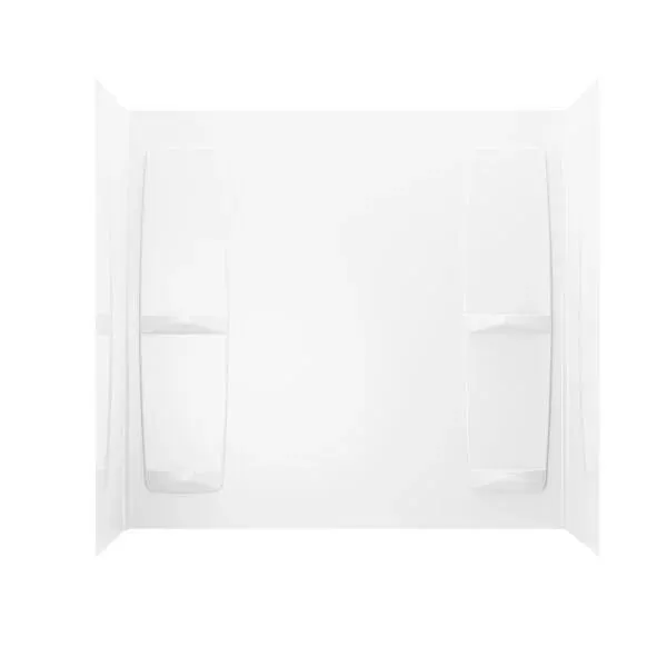 Delta Pro-Series 60 in. W x 57 in. H Five Piece Glue Up Tub Surrounds in High Gloss White, photo 3 of 3