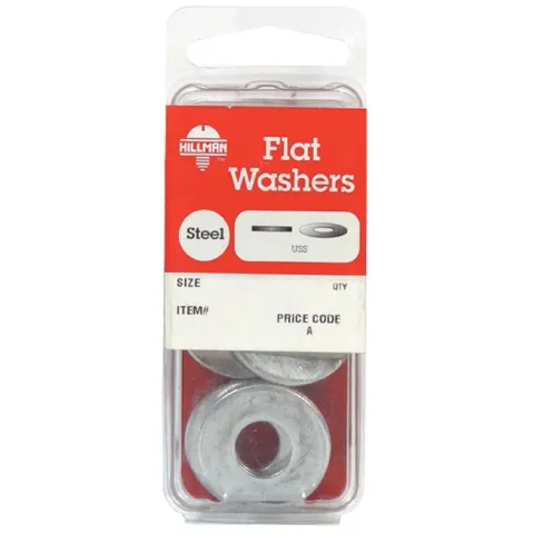 Zinc-Plated Steel 1/4 in. USS Flat Washer, 20-Pack