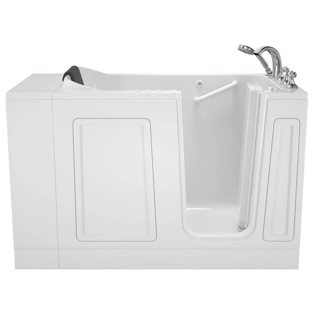 Acrylic Luxury 51 in. x 30 in. Right Hand Walk-In Whirlpool and Air Bathtub in White, photo 4 of 18