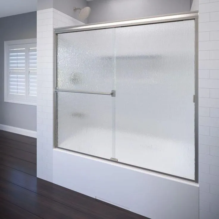 Classic 60 in. x 57 in. Clear Semi-Frameless Sliding Tub Door in Oil Rubbed Bronze, photo 2 of 11