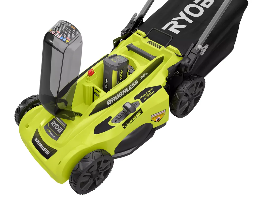 RYOBI 20 in. 40-Volt Brushless Lithium-Ion Cordless Walk-Behind Push Lawn Mower, 6.0Ah Battery & Charger Included, photo 7 of 8