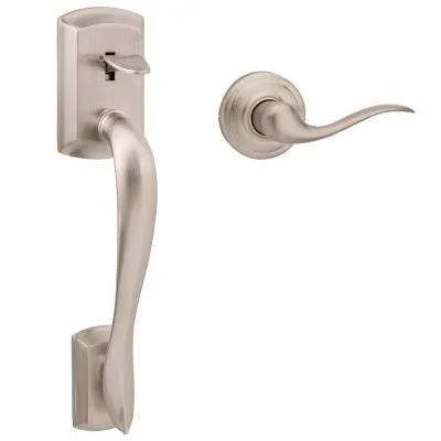 Prestige Pistoria Single Cylinder Venetian Bronze Door Handleset w/ Arch Rose Madrina Door Lever Feat SmartKey Security