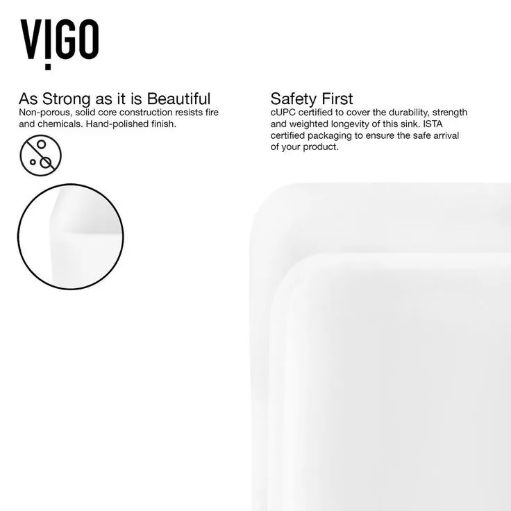 VIGO Amaryllis Matte Stone Vessel Bathroom Sink in White with Niko Faucet in Matte Gold, photo 3 of 10