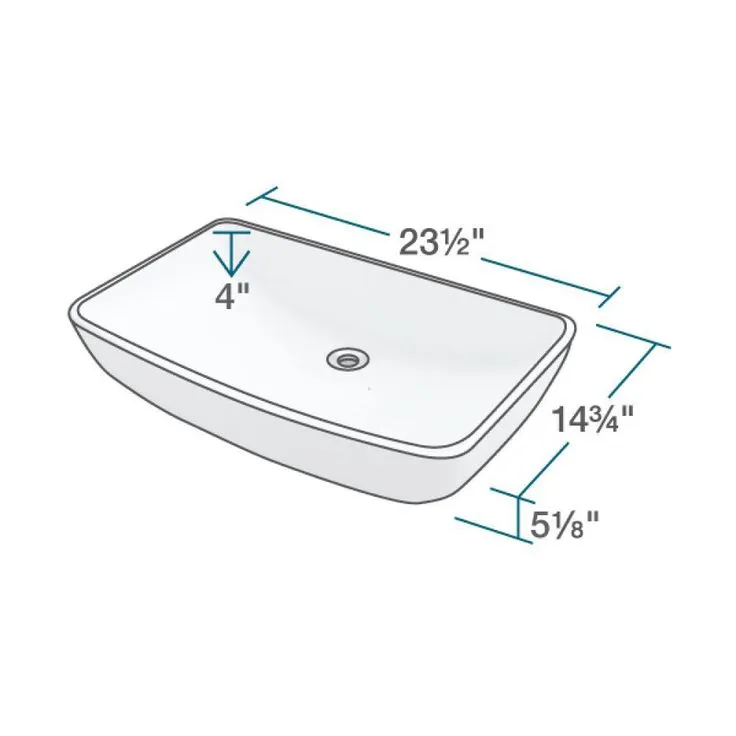 MR Direct Porcelain Vessel Sink in White with 731 Faucet and Pop-Up Drain in Brushed Nickel, photo 4 of 9