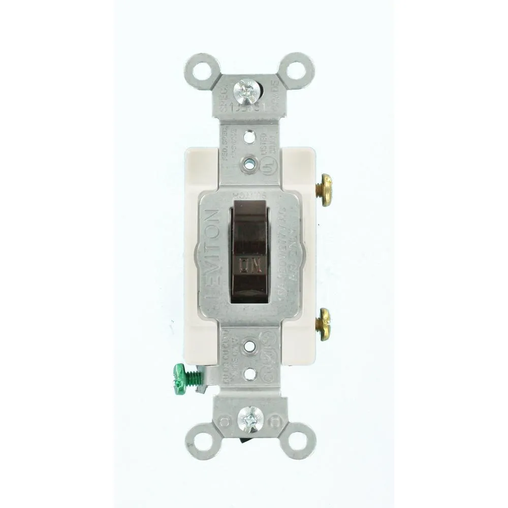 15 Amp Commercial Grade Single Pole Toggle Switch, Gray, photo 5 of 8