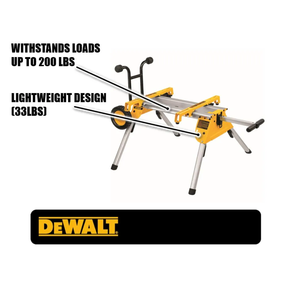 DEWALT 15 Amp Corded 8-1/4 in. Compact Jobsite Tablesaw with Bonus Heavy-Duty Rolling Table Saw Stand, photo 12 of 12