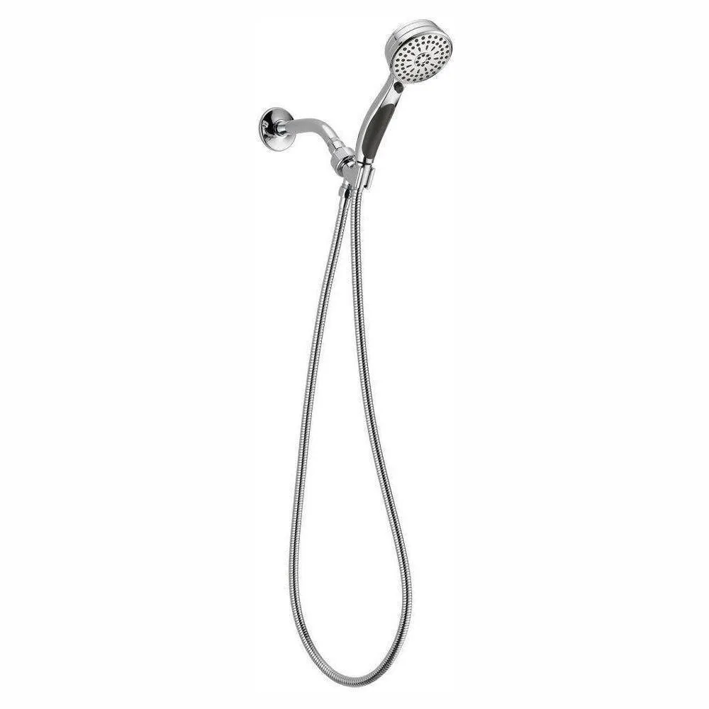 ActivTouch 9-Spray 3.6 in. Single Wall Mount Handheld Shower Head in Matte Black, photo 4 of 5