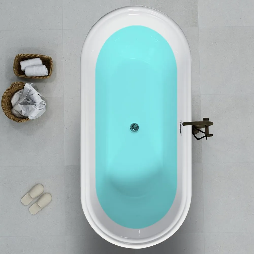 Versailles 59 in. Acrylic Flatbottom Freestanding Bathtub in White, photo 5 of 9