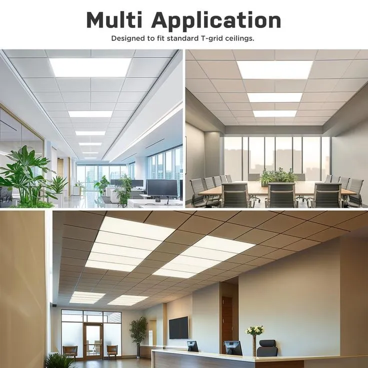 Commercial Electric 2 ft. x 4 ft. 500 Watt Equivalent Integrated LED White Troffer Light 3 CCT with up to 5500 Lumen Select, photo 5 of 11