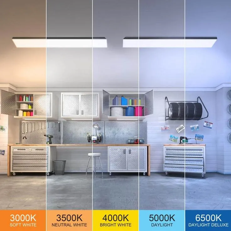 Commercial Electric 1 ft. x 4 ft. 50-Watt Dimmable Matte Black Integrated LED 4000 Lumens Trimless Flat Panel with Color Change 5CCT, photo 4 of 6