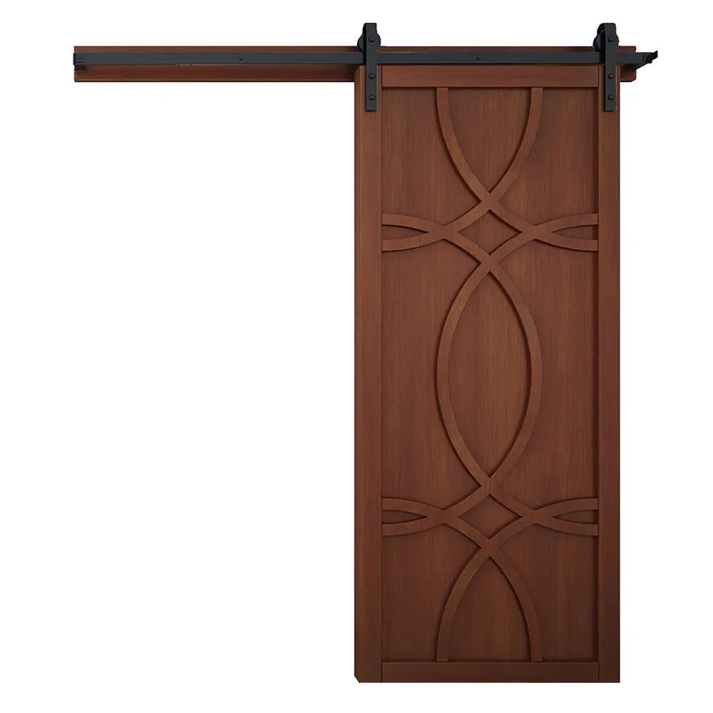 VeryCustom 42 in. x 84 in. Hollywood Bright White Wood Sliding Barn Door with Hardware Kit, photo 8 of 28