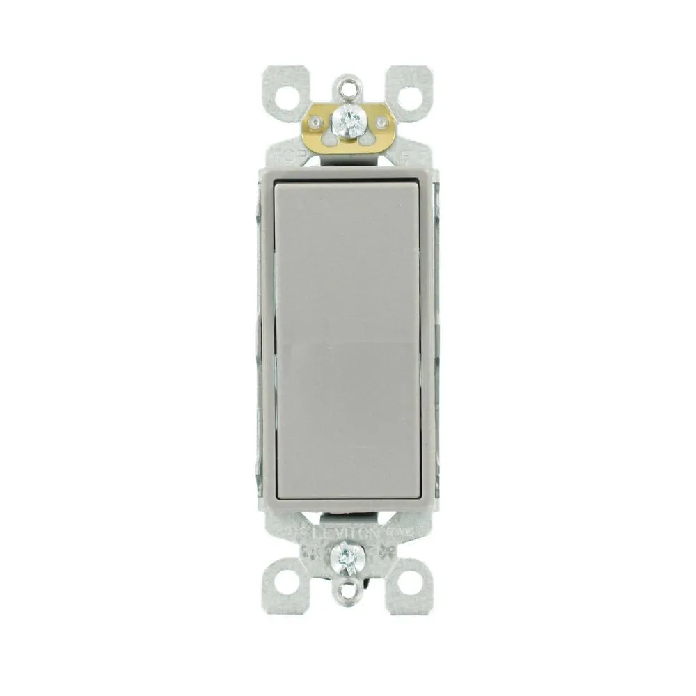 Decora 15 Amp Single Pole Rocker AC Quiet Light Switch, White (10-Pack), photo 6 of 10