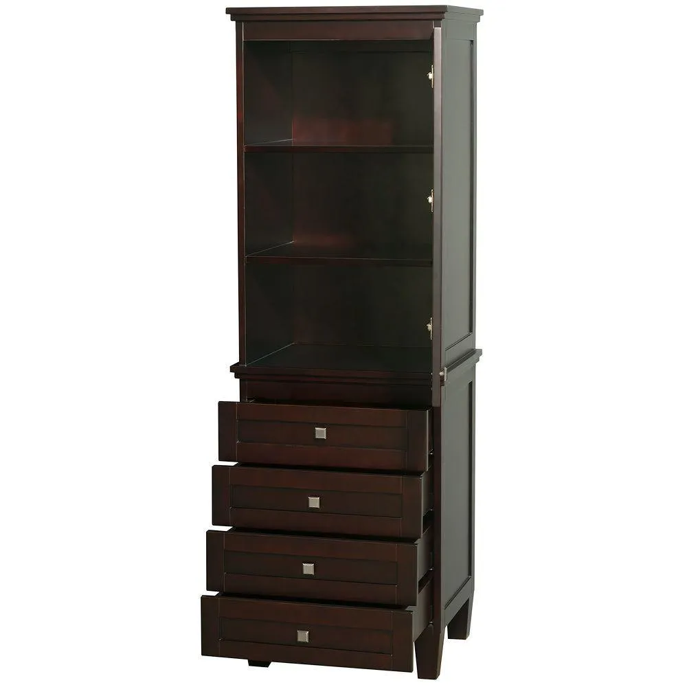 Acclaim 24 in. W x 72-1/4 in. H x 20 in. D Bathroom Linen Storage Cabinet in Espresso, photo 7 of 8