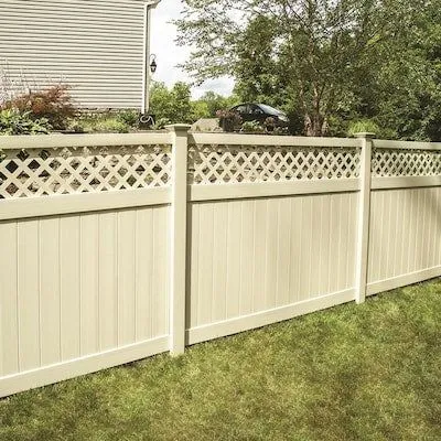 Ready-to-Assemble Hampton 6 ft high · 6 ft wide White Vinyl Flat-Top Vinyl Fence Panel