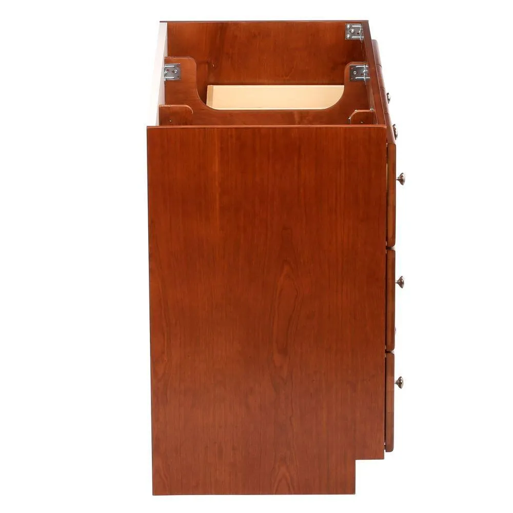 Ultraline 42 in. W x 21 in. D x 34.5 in. H Vanity Cabinet Only in Medium Alder, photo 4 of 45