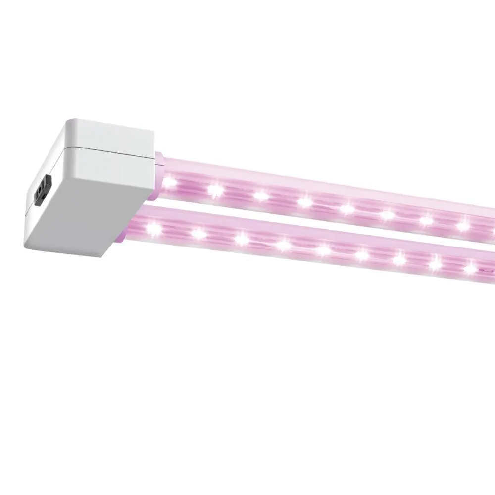 2 ft. 2-Light 19-Watt White LED Hydroponic Non-Dimmable Indoor and Outdoor Linkable Plant Grow Light Fixture, Daylight, photo 6 of 10
