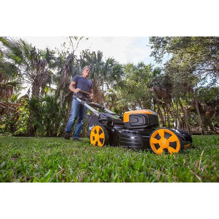 MOWOX 20 in. 82-Volt Cordless Self Propelled Variable Speed RWD Walk Behind Mower with 82-Volt 5.0 Ah Battery and Charger, photo 5 of 6