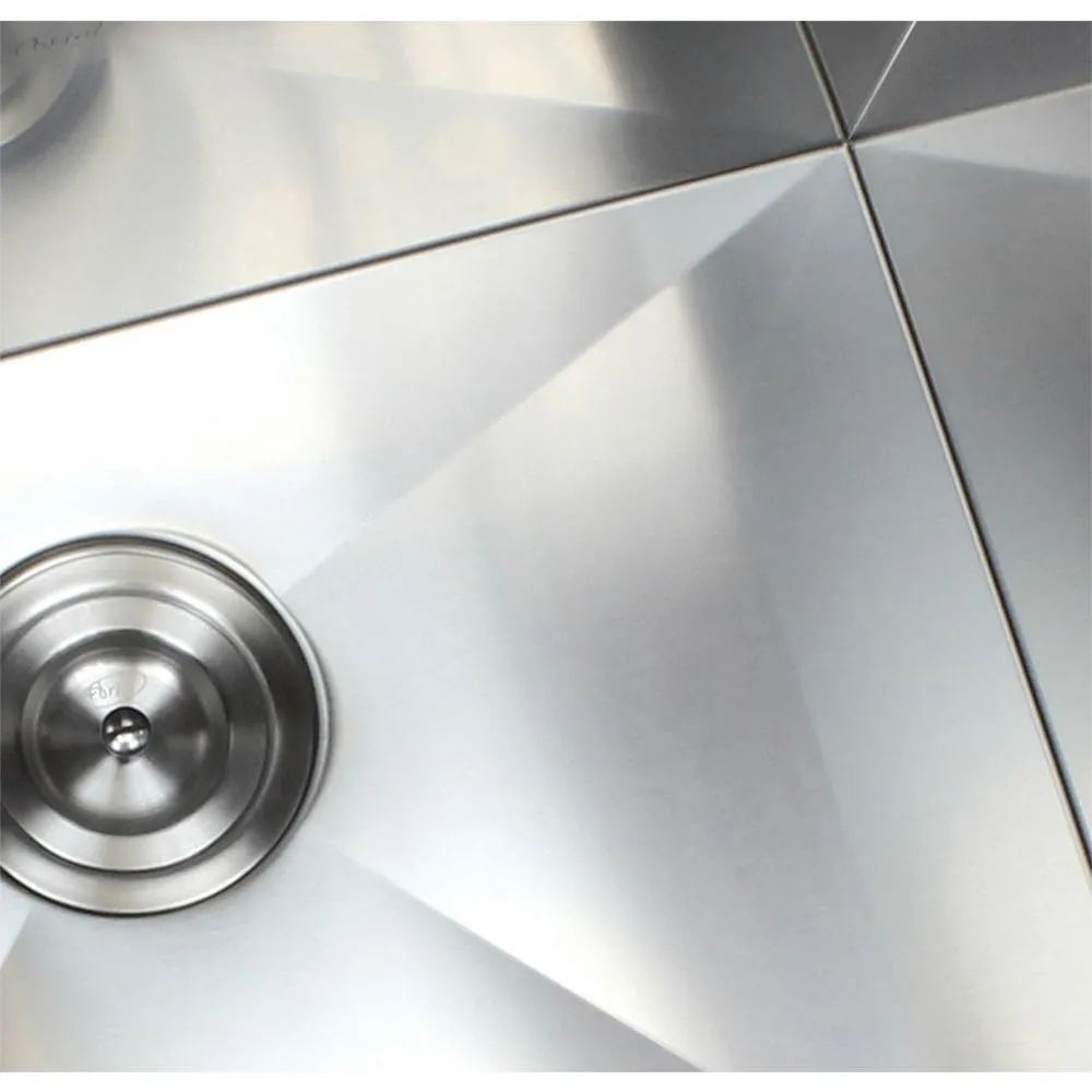 Undermount Stainless Steel 42 in. x 20 in. x 10 in. Deep 16-Gauge Triple Bowl 40/20/40 Zero Radius Kitchen Sink, photo 4 of 6