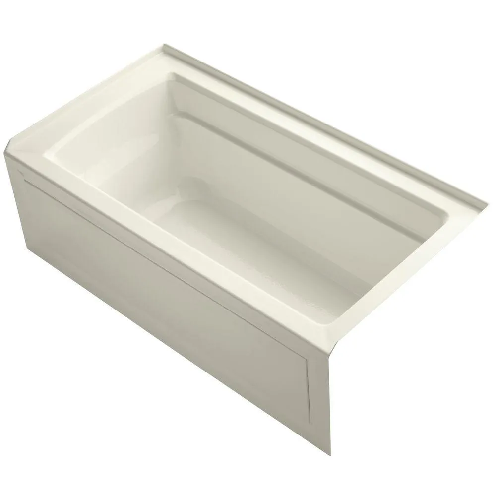 Archer 60 in. Right-Hand Drain Rectangular Alcove Bathtub in White, photo 12 of 18