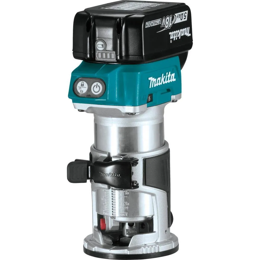 5.0 Ah 18-Volt LXT Lithium-Ion Brushless Cordless Compact Router Kit with Bonus Cordless Jig Saw, photo 6 of 14