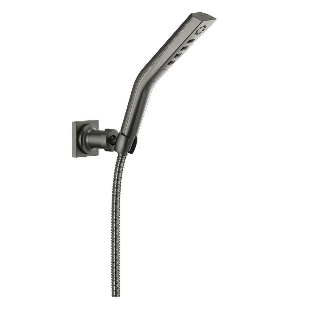 Pivotal 3-Spray 1.8 in. Single Wall Mount Handheld H2Okinetic Shower Head in Matte Black, photo 14 of 15