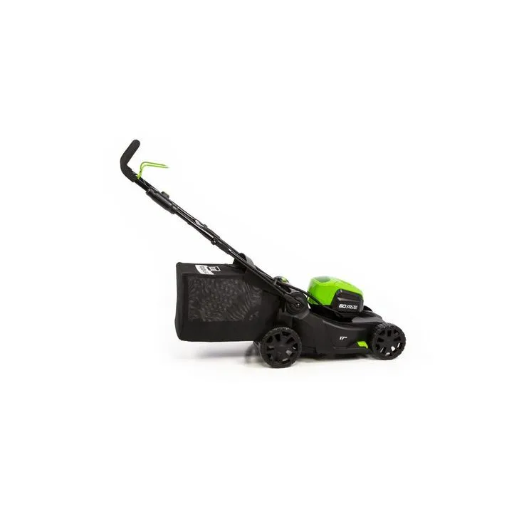 Greenworks PRO 17 in. 60-Volt Lawn Mower with 4 Ah Lithium Ion Battery and Charger LMC415, photo 4 of 9