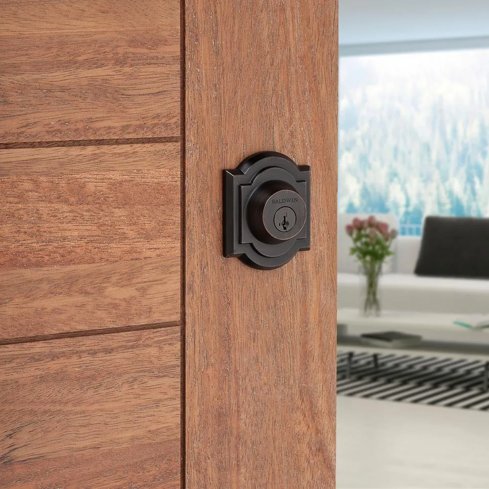 Kwikset Prestige Single Cylinder Venetian Bronze Arched Deadbolt Featuring SmartKey Security, photo 7 of 10