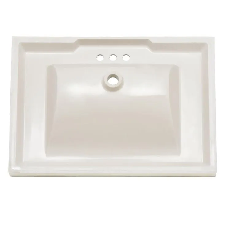 31 in. W x 22 in. D Cultured Marble Vanity Top in White with White Sink, photo 5 of 8