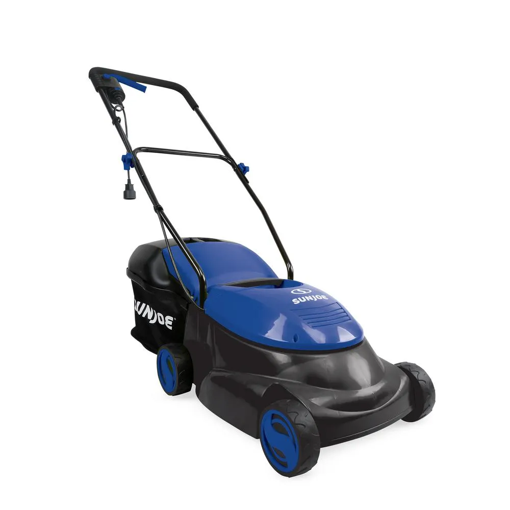 Sun Joe 14 in. 12 Amp Electric Walk Behind Push Lawn Mower, Blue, photo 2 of 2