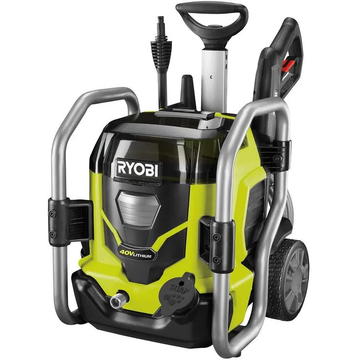 RYOBI 1,500 PSI 1.2 GPM 40-Volt Cold Water Cordless Electric Pressure Washer with Two 5.0 Ah Batteries and Charger Included, photo 3 of 5