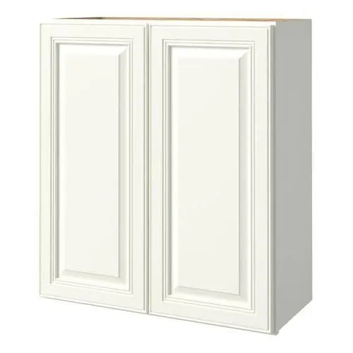 allen + roth Dawley 27-in W x 36.125-in H x 12-in D Linen Maple Door Wall Semi-Custom Cabinet, photo 4 of 5