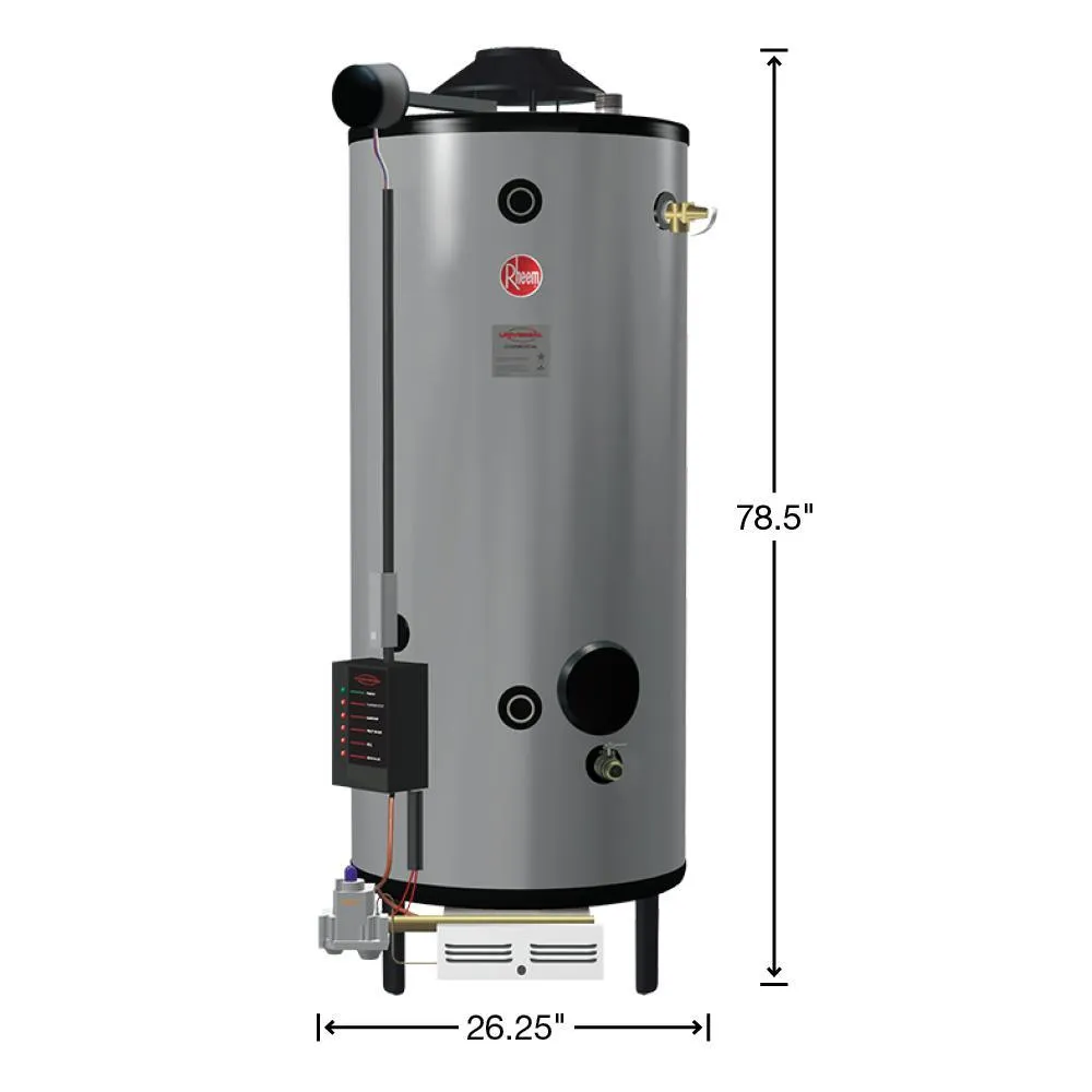 Commercial Universal Heavy Duty 85 Gal. 300K BTU Natural Gas ASME Tank Water Heater, photo 2 of 16