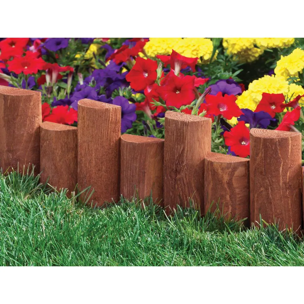Greenes Fence 18 in. L x 1.5 in. W Half Log Edging (12-Pack), photo 2 of 5